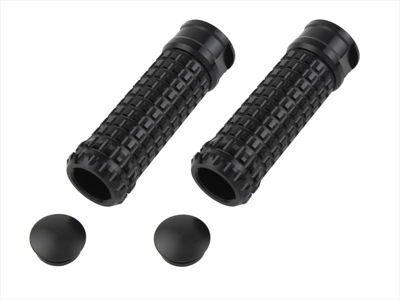 POSH FAITH ポッシュ フェイス 【4945716175276】 906017-06 アルミマシンドステップバー　モールド　[エグリ]　M8タップタイプ ブラック 左右セット