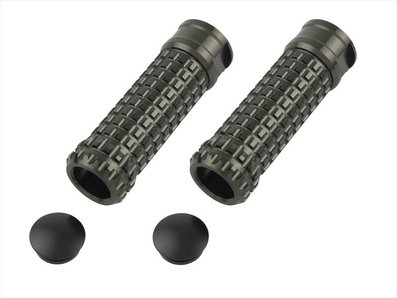 POSH FAITH ポッシュ フェイス 【4945716175283】 906017-11 アルミマシンドステップバー　モールド　[エグリ]　M8タップタイプ チタン 左右セット