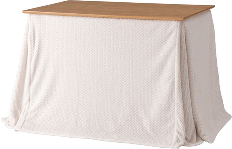 東谷 あづまや 【4985155239306】 ダイニング用 こたつ布団　コンパクト　薄手　軽量　ニット　ニット風　ボア　グレー　かわいい　おしゃれ　くすみカラー