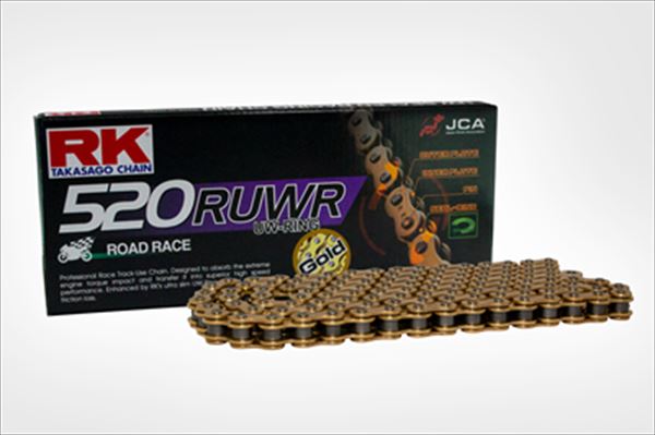 RK(アールケージャパン) 【4935531343769】 RK520RUWR-GOLD-100L　ドライブチェーン　ゴールド