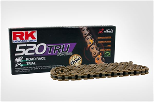 RK(アールケージャパン) 【4935531343820】 RK520TRU-GOLD-100L　ドライブチェーン　ゴールド