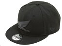 【Honda(ホンダ)】 9FIFTY NEWERA×ホンダ コラボ ブラックメタルキャップ Black Metal Cap 0SYEH-28R-KF【帽子後ろにもホンダロゴ】