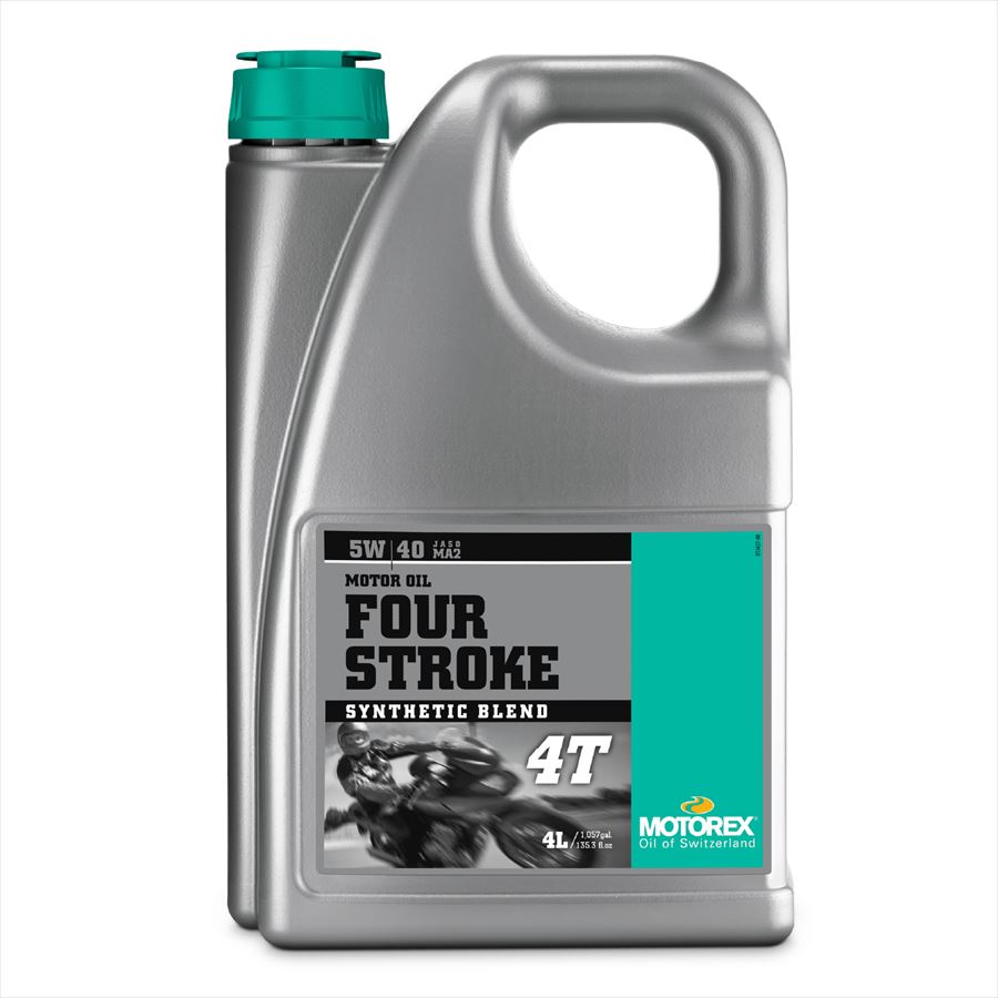 モトレックス(Motorex) 【4909449652367】 49324 4STROKE 5W40 4L　 バイク用 エンジンオイル 4サイクル 部分合成油 FOUR STROKE 4T DAYTONA(デイトナ)