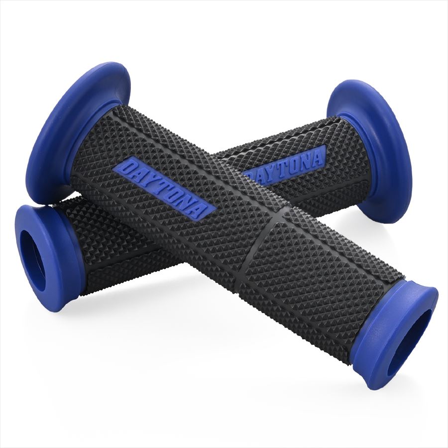 DAYTONA(デイトナ) 【4909449661673】 61812 GRIPPY GRIP GG-DUAL-BASE2（全長123mm / Φ22.2ハンドル用）ブラック/ブルー