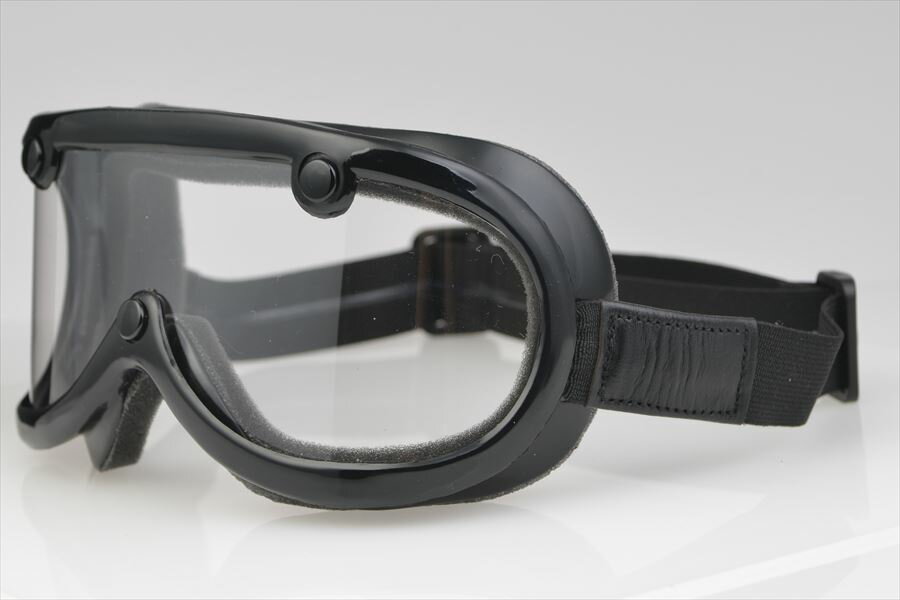 DIN MARKET 【4589975584327】 AGS005-2 60's VINTAGE GOGGLE 1inch BLACK LEATHER