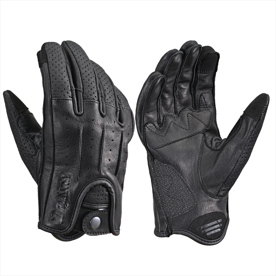 DAYTONA(デイトナ) 【4909449658178】 61772 DG-021 ドリーミー レザーグローブ ブラック Lサイズ バイク グローブ 革(ヤギ革) 冬夏秋春 スマホ対応 スナップボタン