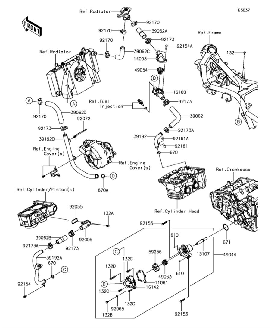 Kawasaki カワサキ 純正部品 671D2535 O リング(コテイヨウ)