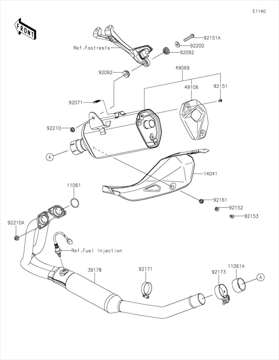 樂天商城 - Kawasaki カワサキ 純正部品 92071-0727 グロメット