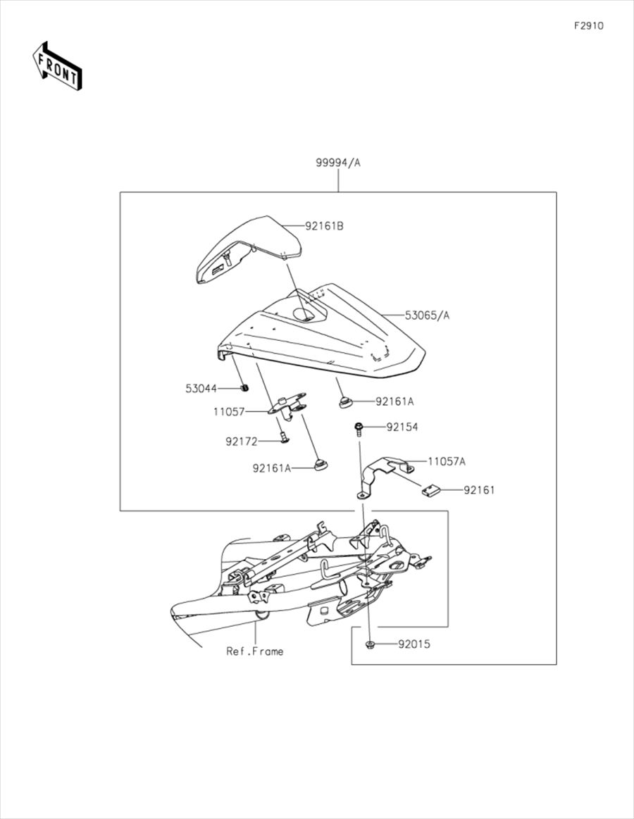 Kawasaki カワサキ 純正部品 92161-1988 ダンパ、シートカバー
