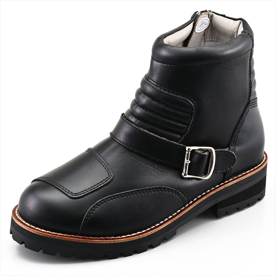 DAYTONA(デイトナ) 【4909449614655】 38008 DS-002 シャーリングライドブーツ ブラック 24.0cm/レディース バイク ブーツ ライディングブーツ 本革 牛革(フルグレインレザー) シフトパッド サイドジップ 38008
