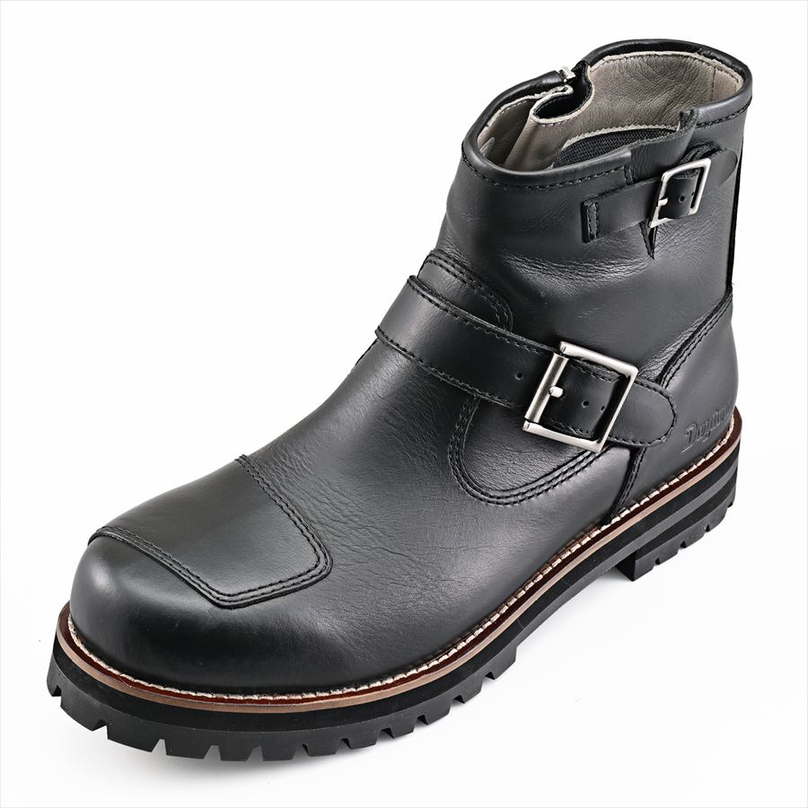 DAYTONA(デイトナ) 【4909449662243】 62875 DS-007 エンジニアブーツ WP ブラック 25.5cm バイク ブーツ ライディングブーツ メンズ 防水 本革 牛革 シフトパッド付き サイドジップ 62875