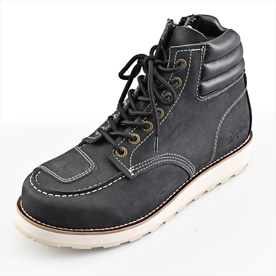Boots - DAYTONA(デイトナ) 【4909449662700】 62898 DS-006 モックトゥブーツ ブラック 25.0cm バイク ブーツ ライディングシューズ ライディグブーツ メンズ 本革 牛革 シフトパッド付き 62898