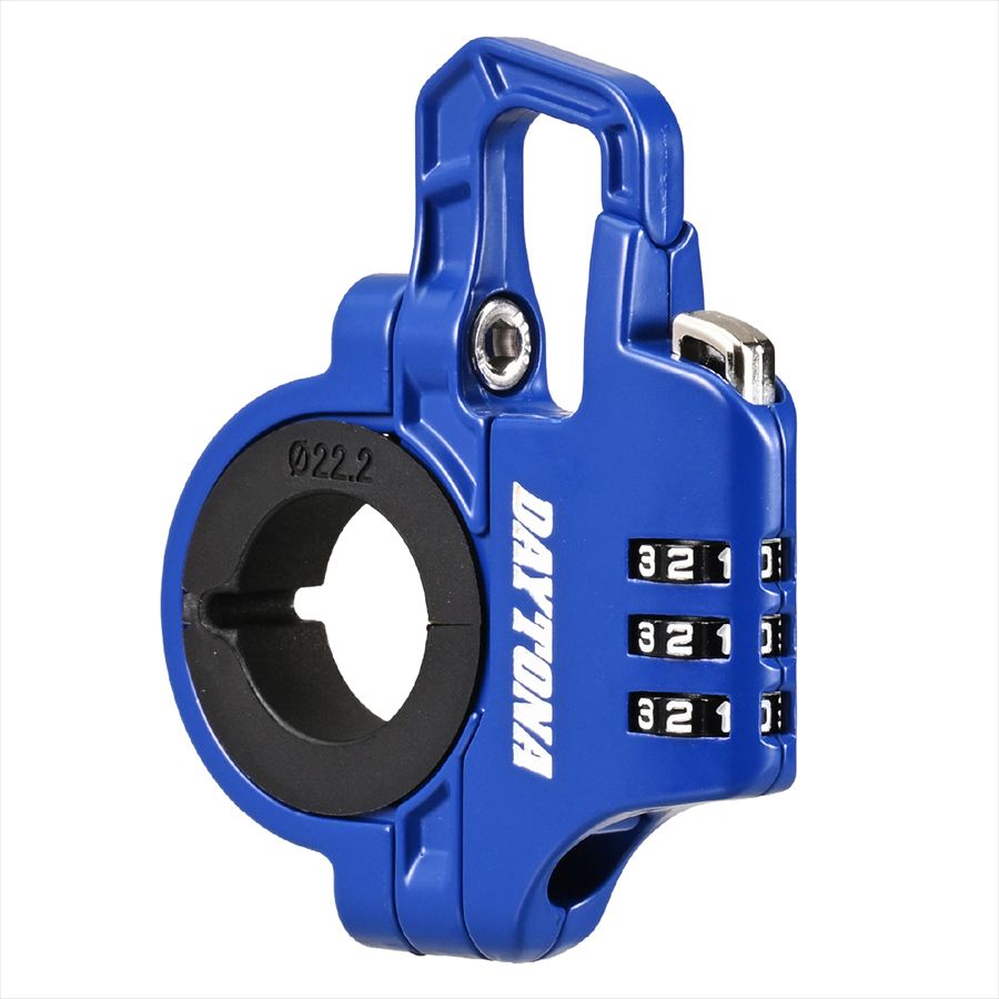 DAYTONA(デイトナ) 【4909449669228】 63848 スレンダーヘルメットロック ダイヤル 取付幅13mm タイプ ブルー 63848