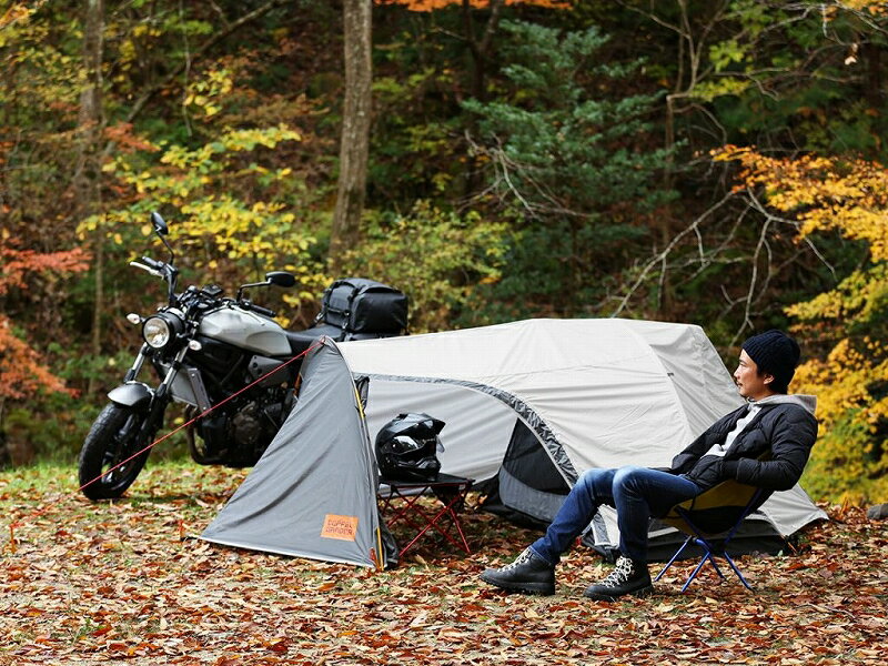 【送料無料】【ドッペルギャンガー】 【4589946144345】MOTO TOURING TENT 1 バイクツーリングテント1 DBT531-GY【シートバッグに収まる、ライダーのためのキャンツー専用テント】