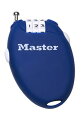 【送料無料】【Master Lock】 【71649291395】マスターロック タ゛イヤル式リトラクトケーフ゛ルロック 4603BLU 【 カギ】