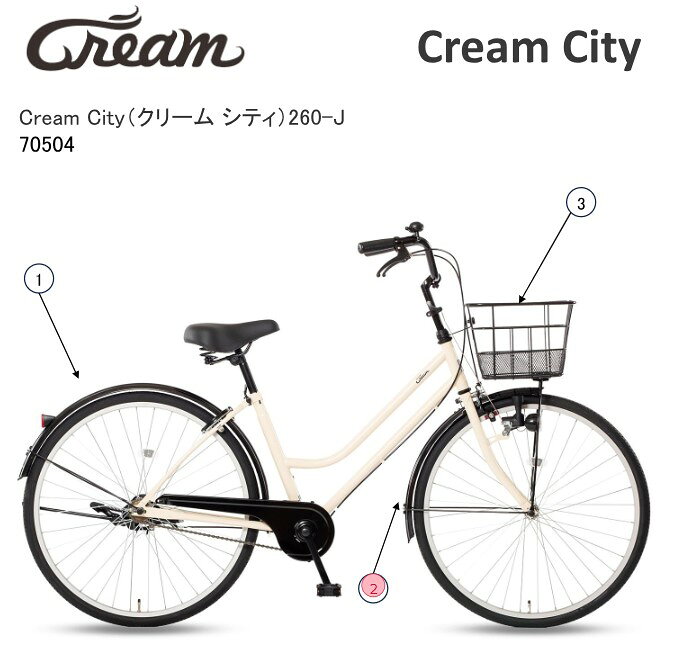 asahi (アサヒ) 【4582590932771】 139102000 Cream City（クリーム シティ）260-J フロントフェンダー