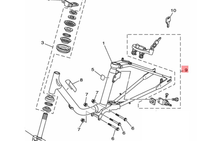 【ヤマハ(YAMAHA)】 【代替品番： X23-8A8J0-20 】X23-8A8J0-00 キーアセンブリ 電動自転車 補修部品　鍵　カギ　キー