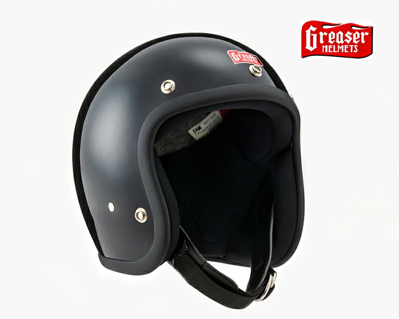 楽天GLOBAL MOTO【DIN MARKET】 【4589975580213】 HGS003 GREASER 60's PLAIN　ブラック　Lサイズ （59～60cm）