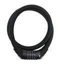 【J&C】 【4973291433764】 43376 ワイヤー錠(ダイヤル式) 極太シリンダーロック18mm ブラック