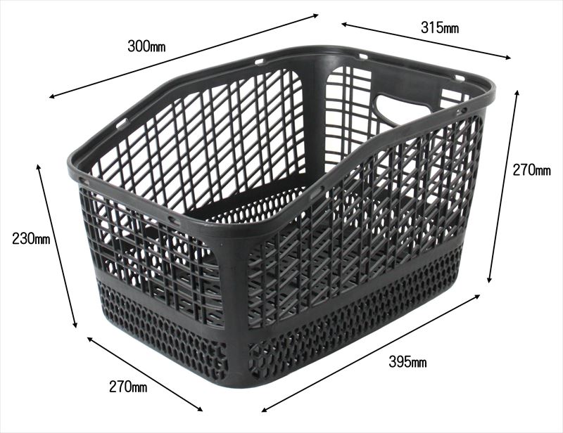 【サギサカ】 【4973291489518】 48951 樹脂製リヤバスケット 34L　フ゛ラック