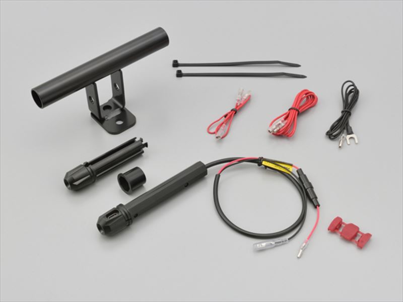 【デイトナ】 【4909449564578】 17671 マルチバーUSB電源 Type-C ステムクランプタイプ スタンダード 155mm