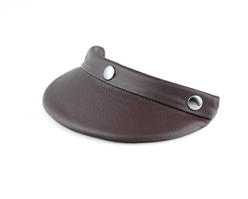 楽天GLOBAL MOTO【DIN MARKET】 【4589975581333】【ジェットヘルメット/バイザー】SHM LEATHER FLAT VISOR ブラウンレザー