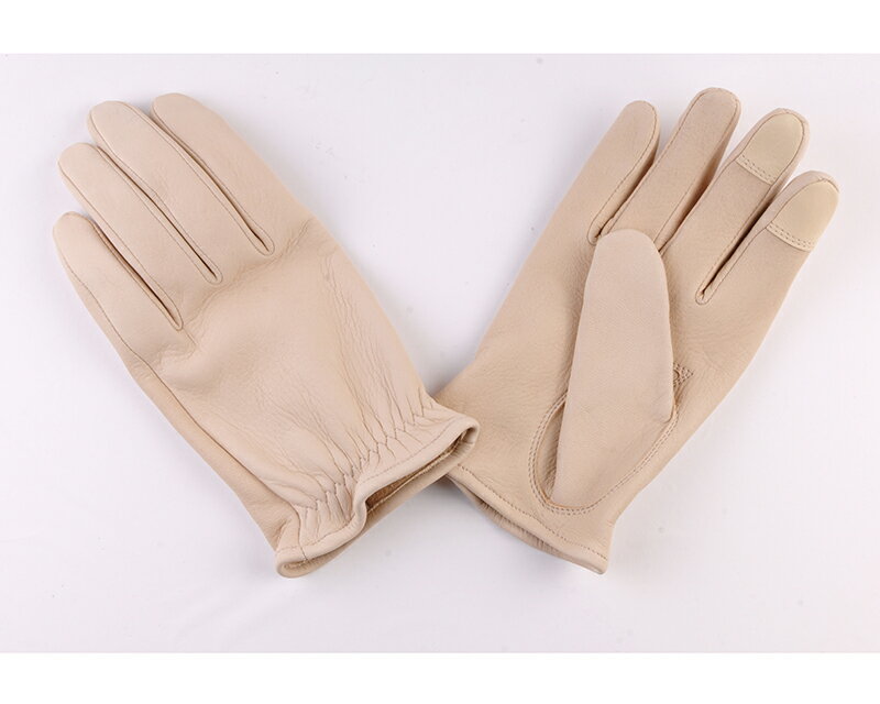 楽天GLOBAL MOTO【DIN MARKET】 【4589975582149】GMG-07 DEER SKIN GLOVE ショートリスト アイボリー XLサイズ