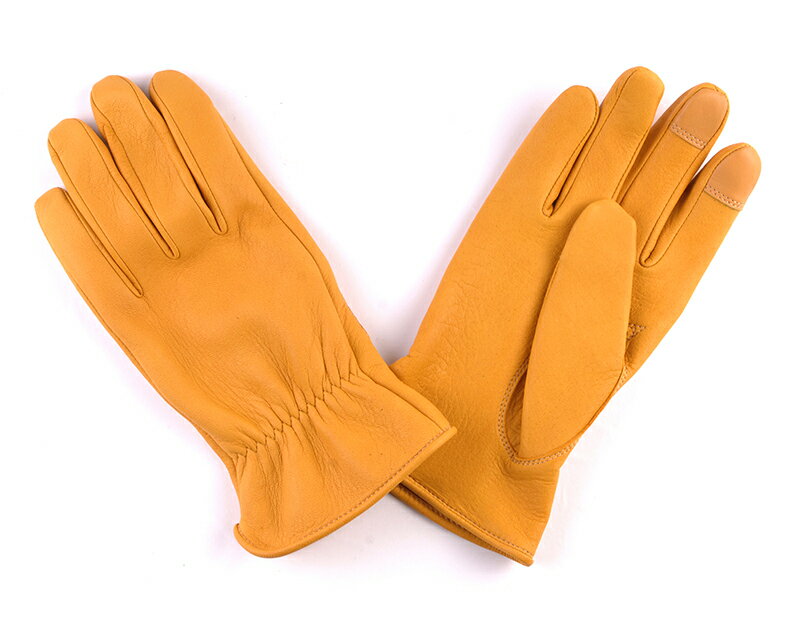 楽天GLOBAL MOTO【DIN MARKET】 【4589975582408】GMG-08 DEER SKIN GLOVE レギュラー ゴールド XSサイズ