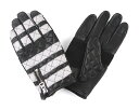 【DIN MARKET】 【4589975582705】GMG-09 COW HIDE GLOVE ブラック&ホワイト Mサイズ