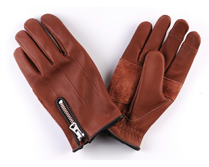 楽天GLOBAL MOTO【DIN MARKET】 【4589975582866】GMG-10 COW HIDE GLOVE ブラウン Lサイズ