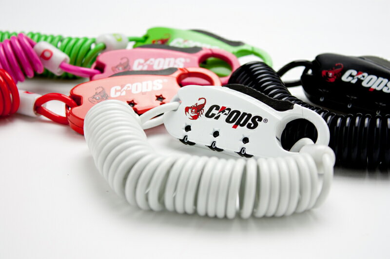 【クロップス】 Q3 φ3x180cm ホワイト [CP-SPD08W] CROPS【盗難防止に】