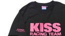 【KIJIMA(キジマ)】 【4934154757809】 K1345B05 KISSレーシングチーム Tシャツ ブラック レディースM