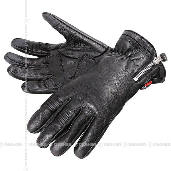 【デグナー(DEGNER)】 【4524486070624】 TG-38i 【スマホ対応】ツーリンググローブ　ブラック/ブラック　Sサイズ