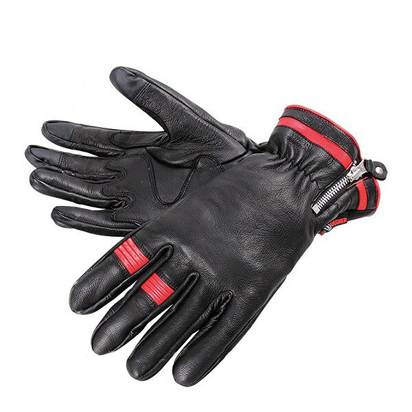 【デグナー(DEGNER)】 【4524486070785】 TG-38i 【スマホ対応】ツーリンググローブ　ブラック/レッド　2XLサイズ