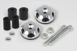 【SP武川(TAKEGAWA)】 【4514162238769】 06-01-0378 2ピースハンドルバーエンド(汎用)(ブラック/シル..