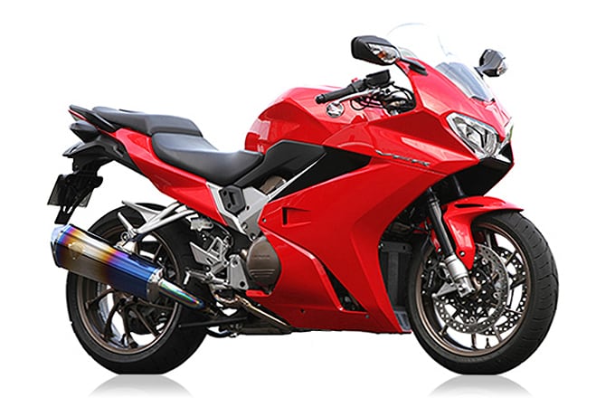 【アールズギア】 【4582329786873】 r's gear VFR800F/X（'14～） ワイバン S/O シングル クロスオーバル チタンドラッグブルー WH21-03XD