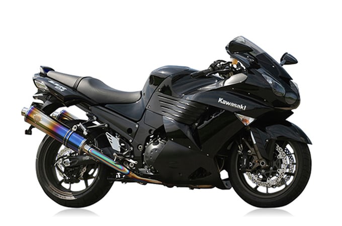 【アールズギア】 【4582329782516】 r's gear ZZR1400/ZX-14（'06～'07） ワイバン シングル チタンドラッグブルー WK09-01DB