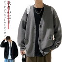 ニット カーディガン アウター ロング丈 メンズ レディース ニットカーディガン 春 秋ゆったり オーバーサイズ 無地 学生 ビジネス シンプル 無地 vネック...