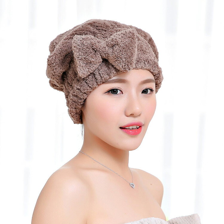 【2枚セット】タオルキャップ ヘアドライ お風呂 ヘアキャップ 速乾 リボン 吸水 髪 乾かす 韓国 かわいい ふわふわ バスキャップ もこもこ タオル スイミング 便利 ヘアターバン 可愛い