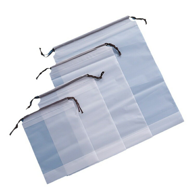 巾着袋 15枚セット 半透明 防水袋 小分け袋 防水袋 収納袋 ビニール袋 旅行用 ポーチ 濡れた服 水着 収納ポーチ 靴袋 撥水 キャリーバッグ 旅行用品