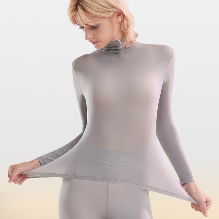 レディース 重ね着 極薄 ストッキングインナー あったかインナー 薄手 防寒 インナー 着ぶくれしない 長袖 ストッキングインナー タートルネック 暖かい 冬 インナーシャツ あったか ストッキング 肌着 薄い ハイネック ヒートテック フィット グレー ブラウン