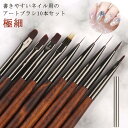 ネイル 使いやすい セット ブラシ 10本セット ネイル工房 ブラシ ネイル ライナーブラシ ネイリスト ジェルネイル 筆 ネイル ライナー 筆 極細 ブラシネ...