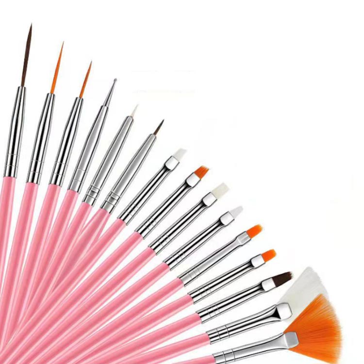 筆 キャプ付き ネイル ネイル ジェル 送料無料 筆 セット 15本セット 3D 黒 アート...