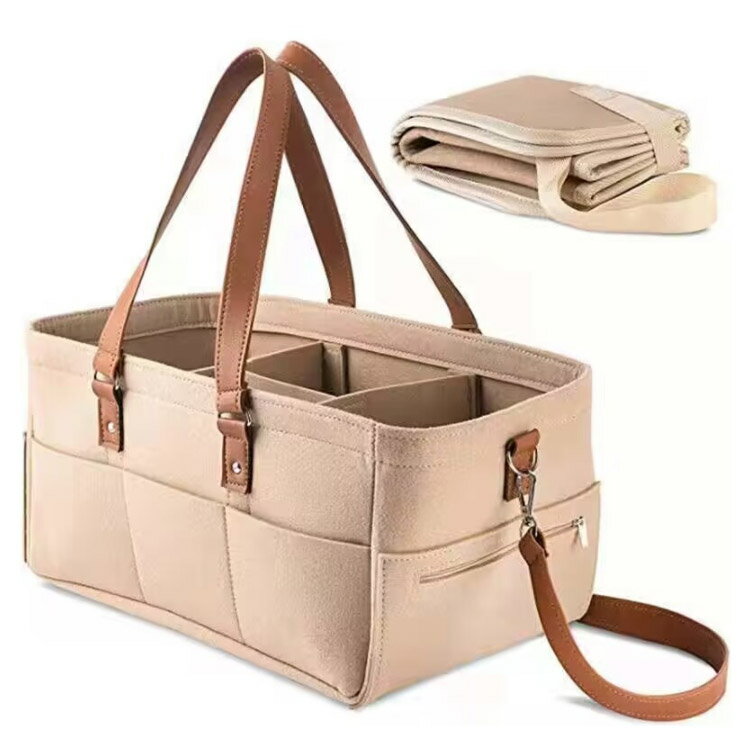 おむつストッカー オムツストッカー おむつ 収納 バッグ 赤ちゃん おむつ収納 バッグ ベビー用品 収納 オムツ バッグ 大容量 おしゃれ おむつバッグ フェルト ボックス ケース 仕切り 折りたたみ おもちゃ 小物入れ バスケット 持ち運び 出産準備 便利 グッズ 軽量 3