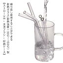 ストロー ガラス 洗える 6本セット+ブラシ+ケース エコ ガラス ストロー 来客用 収納ケース付き 洗浄ブラシ付き 耐熱ガラス 繰り返し 透明 クリア おしゃ...