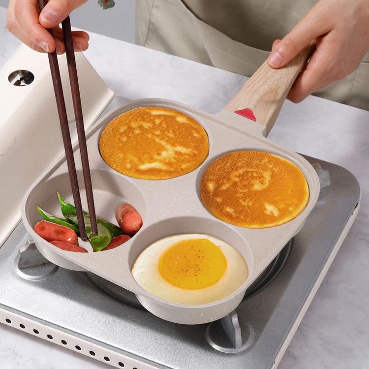 仕切り フライパン ガス ih 弁当 お弁当 卵焼き 4 つ 仕切り IH対応 お弁当 フライパン 弁当 作り キャラ弁 型 丸い 朝食 IH IH対応 片手鍋 電磁調理器 ガス ホットケーキ 調理 料理 子供 こども 親子 クッキング global-time-10004178 GlobalTime 楽天市場店 サンプル画像2