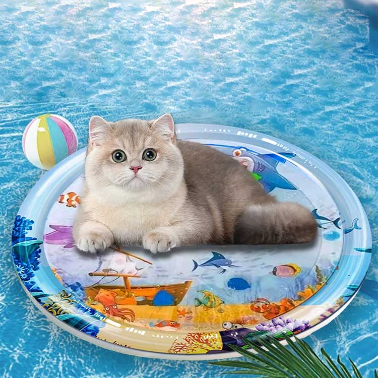 犬 空気入れ 水入り 水プレイマット 熱中症対策 2点セット 濡れない ペットベッド ...