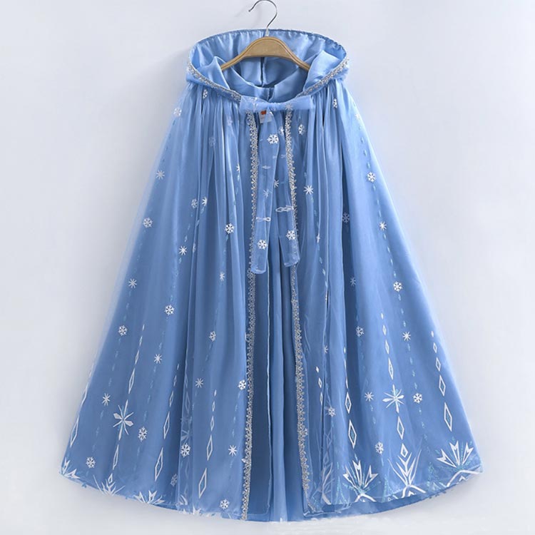 子ども マント ケープ プリンセス ローブ キッズ お姫様 コスプレ 冬 女の子 秋 スプレ衣装 春 ポンチョ プリンセスドレス ショール 子供 ガールズ プリンセス コスチューム 子供ドレス マント フード 被り物 外出用 ブルー パーティー コスプレ衣装 3