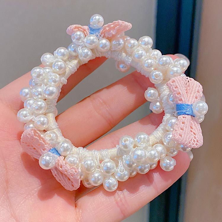 ホワイト 髪飾り 子供 ピンク 2個入り お団子 シュシュ 桜 ブルー ヘアアクセサリ...