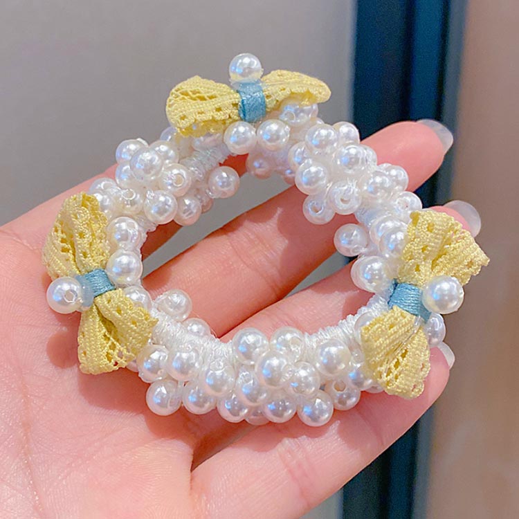 ホワイト 髪飾り 子供 ピンク 2個入り お団子 シュシュ 桜 ブルー ヘアアクセサリ...